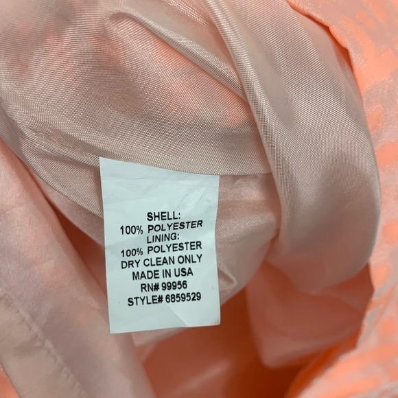 Shoshanna Pleated Sleeveless Peach Pink Mini Dress Size 4 - Picture 10 of 11